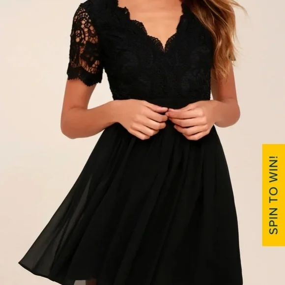 Lulus | Dresses | Angel In Disguise Black Lace Skater Dress Black Flowy Mini Dress Size Medium | Poshmark Lulus | Dresses | Angel In Disguise Black Lace Skater Dress Black Flowy Mini Dress Size Medium | Poshmark